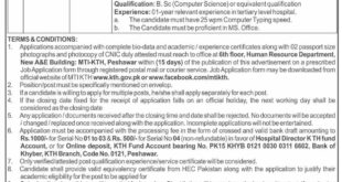Office of The Hospital Director Medical Teaching Institute Jobs In Peshawar